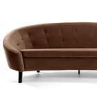 Sofá 4 Lugares Sala De Estar Brunet 260 Cm Veludo Marrom G15