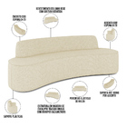 Sofá 4 Lugares Sala De Estar Cancún D02 Linho Bege 280 Cm D-4