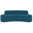 Sofá 4 Lugares Sala De Estar Cancún D02 Veludo Azul Turquesa