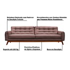 Sofá 4 Lugares Sala De Estar Eros 260 Cm Veludo Rosê Base Fix