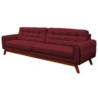 Sofá 4 Lugares Sala De Estar Eros 260 Cm Veludo Vinho Base Fi