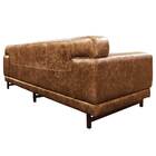 Sofá 4 Lugares Sala De Estar Malta 260cm Couro Mel G58 - Gran