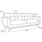 Sofá 4 Lugares Sala De Estar Miami 260 Cm D02 Linho Cru C-128