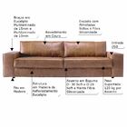 Sofá 4 Lugares Sala De Estar Pés Madeira 260cm Com Usb Minsqu