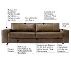 Sofá 4 Lugares Sala De Estar Pés Madeira 280cm Com Usb Minsqu