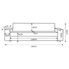 Sofá 4 Lugares Sala De Estar Pés Madeira 280cm Com Usb Minsqu