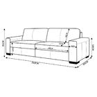 Sofá 4 Lugares Sala De Estar Pés Madeira Aisla 240 Cm Couro C