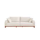 Sofá 4 Lugares Snow Linho Bege Claro 240 Cm