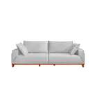 Sofá 4 Lugares Snow Linho Cinza 240 Cm