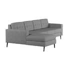 Sofá 4 Lugares Surprised Com Chaise Esquerdo Pé Palito Linho