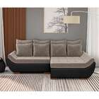 Sofá 4 Lugares Veneza Com Chaise Direito Linho Marrom