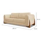 Sofá 4 Lugares Yves Linho Dourado