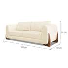 Sofá 4 Lugares Yves Linho Pérola