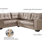 Sofá 5 Lugares Bia De Canto Suede Chocolate G30 - Império Est