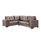 Sofá 5 Lugares Bia De Canto Suede Marrom Claro G30 - Império