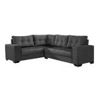 Sofá 5 Lugares Bia De Canto Suede Preto G30 - Império Estofad