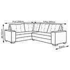 Sofá 5 Lugares Bia De Canto Suede Preto G30 - Império Estofad