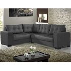 Sofá 5 Lugares Bia De Canto Suede Preto G30 - Império Estofad