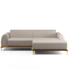 Sofá 5 Lugares Com Chaise Direito Para Sala De Estar Molino 3