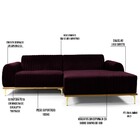 Sofá 5 Lugares Com Chaise Direito Para Sala Molino 320 Cm D02