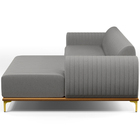 Sofá 5 Lugares Com Chaise Direito Sala Estar Molino 300cm D02