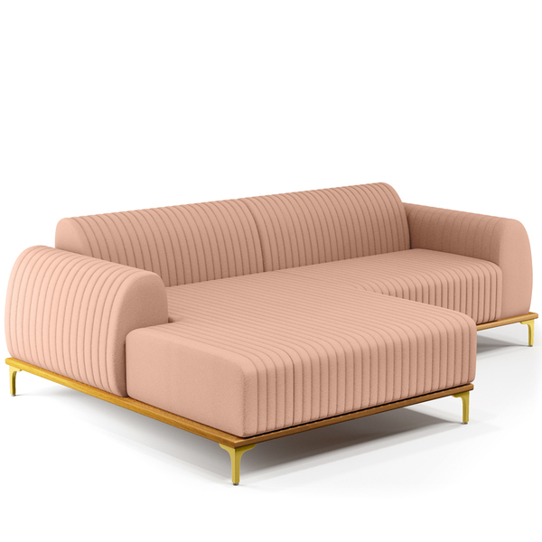 Sofá 5 Lugares Com Chaise Esquerdo Para Sala De Estar Molino