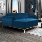 Sofá 5 Lugares Com Chaise Esquerdo Para Sala Molino 320cm D02
