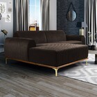 Sofá 5 Lugares Com Chaise Esquerdo Para Sala Molino 320cm D02