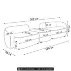 Sofá 5 Lugares Com Puff 382cm Orgânico Lyor Linho Verde Z55 -