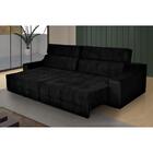 Sofá 5 Lugares Connect 2,70m Retrátil E Reclinável Pena Preto