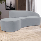 Sofá 5 Lugares Curvo Sala De Estar Living Firenze Direito D02