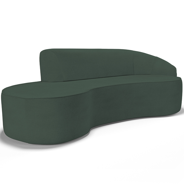 Sofá 5 Lugares Curvo Sala De Estar Living Firenze Direito D02