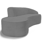 Sofá 5 Lugares Curvo Sala De Estar Living Firenze Direito D02