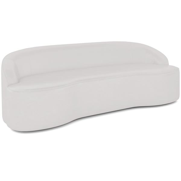 Sofá 5 Lugares Curvo Sala De Estar Living Lótus D02 Corino Br