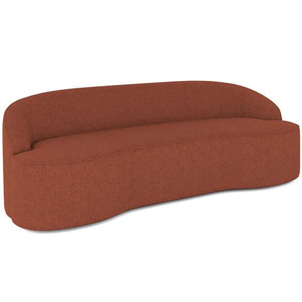 Sofá 5 Lugares Curvo Sala De Estar Living Lótus D02 Tecido Te