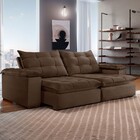 Sofá 5 Lugares Espanha Retrátil E Reclinável 290cm Marrom - C