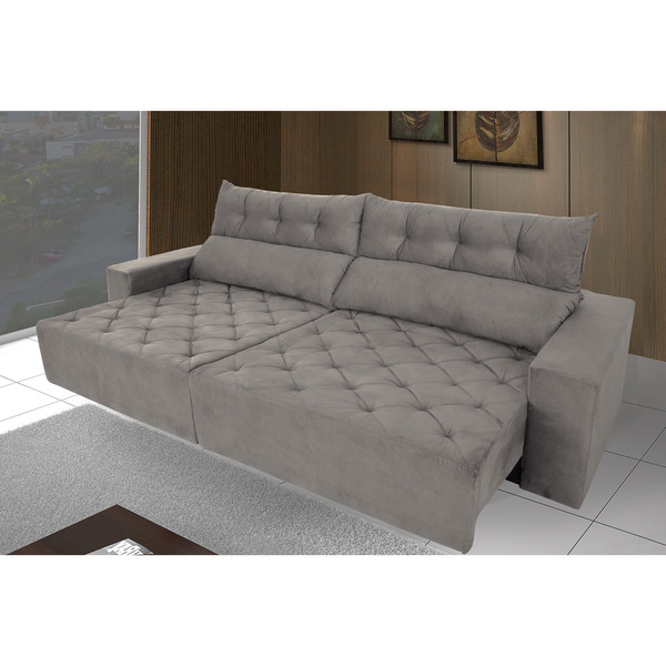 Sofá 5 Lugares Gigante Supremo 2.9m Retrátil E Reclinável Pen
