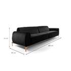 Sofá 5 Lugares Hug Preto