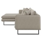 Sofá 5 Lugares Linho 92cm X 284cm Ricco Cinza