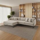 Sofá 5 Lugares Linho 92cm X 284cm Ricco Cinza