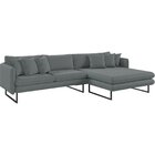 Sofá 5 Lugares Linho 92cm X 284cm Ricco Grafite