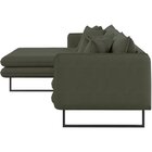 Sofá 5 Lugares Linho 92cm X 284cm Ricco Verde