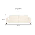 Sofá 5 Lugares London Linho Off White 280 Cm