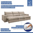 Sofá 5 Lugares Martinho Retrátil 20587 Boucle Bege  - Celflex