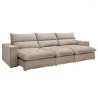 Sofá 5 Lugares Martinho Retrátil 20587 Boucle Bege  - Celflex