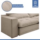 Sofá 5 Lugares Martinho Retrátil 20587 Boucle Bege  - Celflex