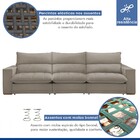 Sofá 5 Lugares Martinho Retrátil 20587 Veludo Bege Claro  - C