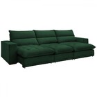 Sofá 5 Lugares Martinho Retrátil 20587 Veludo Verde  - Celflex