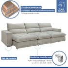 Sofá 5 Lugares Martinho Retrátil Boucle Gelo - Celflex