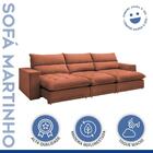 Sofá 5 Lugares Martinho Retrátil Boucle Terracota  - Celflex